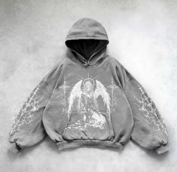 Vintage Skull Print Hoodie | Streetwear | Faith Streetwear