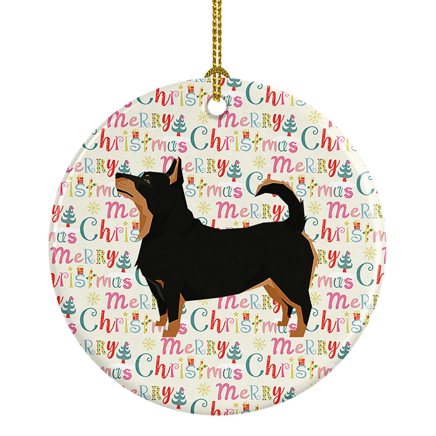 Lancashire Terrier Merry Christmas Ceramic Ornament