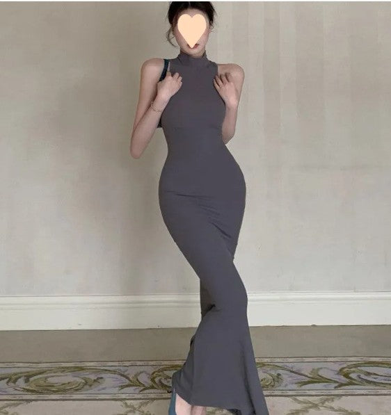 Sleeveless Slimming Fishtail Long Dress