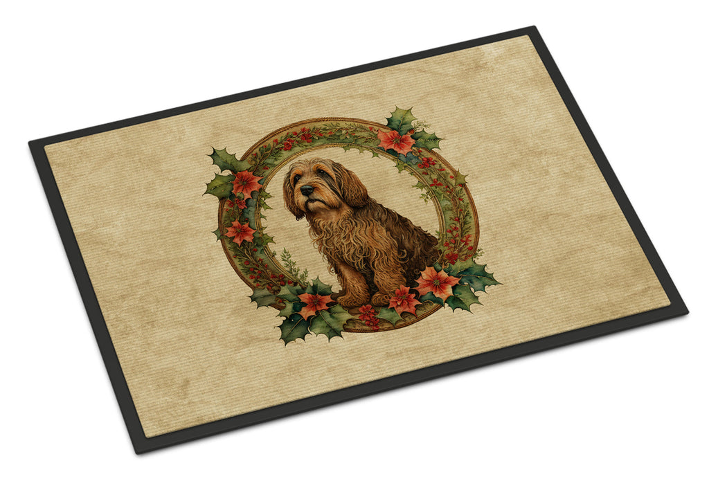 Otterhound Christmas Flowers Doormat