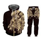 Casual Men's Tracksuit with Hoodie and Printed Pants | Streetwear