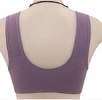 Front-Button Wireless Floral Bra