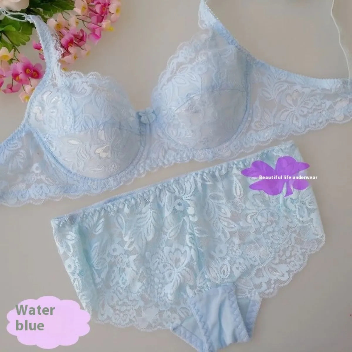 Breathable Lace Push Up Bra Set