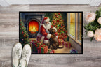 Labrador Retriever and Santa Claus Doormat