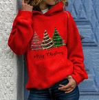 Merry Christmas Tree Hoodie - Plus Size Loose Top | Streetwear