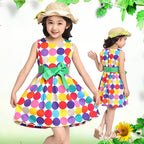 Summer Cotton Dress for Girls - Polka Dot Design