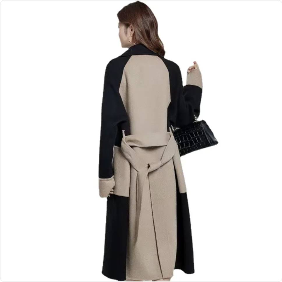 Women’s Double-Sided Fleece Wool Long Coat