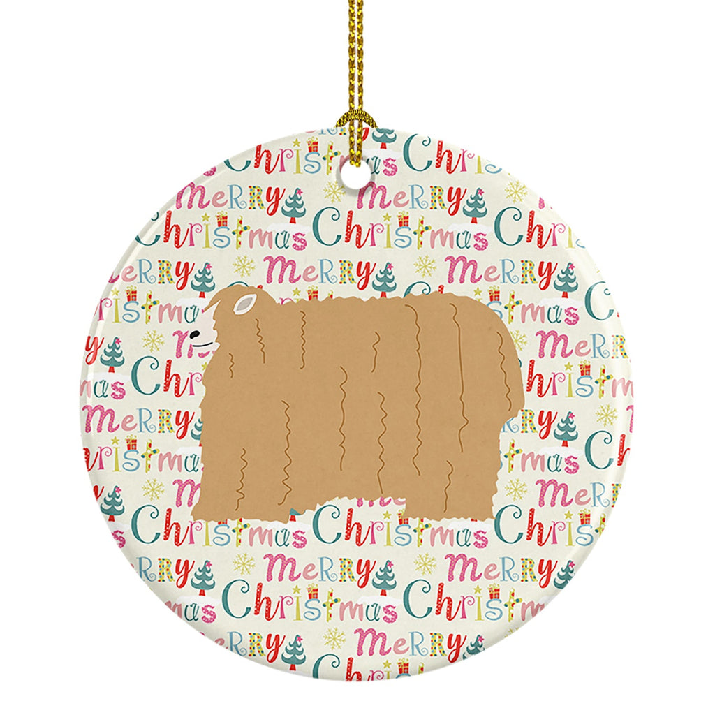 Lincoln Longwool Sheep Christmas Ceramic Ornament