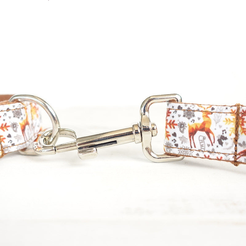 MUTTCO Christmas Pet Dog Collar and Leash Set UDC-061