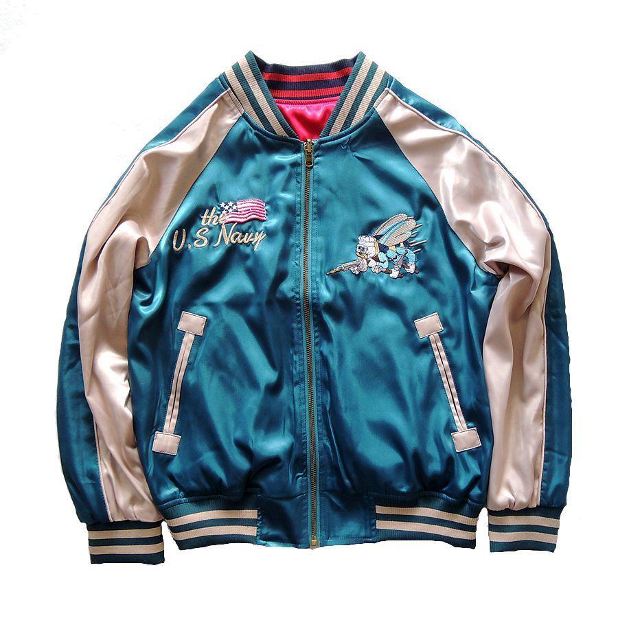 Harajuku Lovers Reversible Bees Embroidery Bomber Jacket