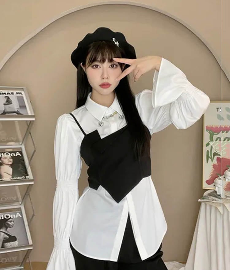 Irregular Black Camisole - Women's New Inner Top