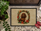 American Water Spaniel Christmas Flowers Doormat