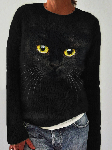 Printed Crew Neck Sweatshirt for Women | Streetwear