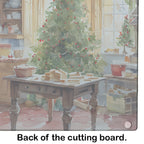 Cookies with Santa Claus Mrs. Claus Glass Cutting Board
