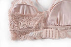 Lace Strapless Wireless Women's Fashion Bra Set