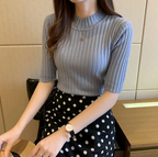 Mid-sleeve Sweater