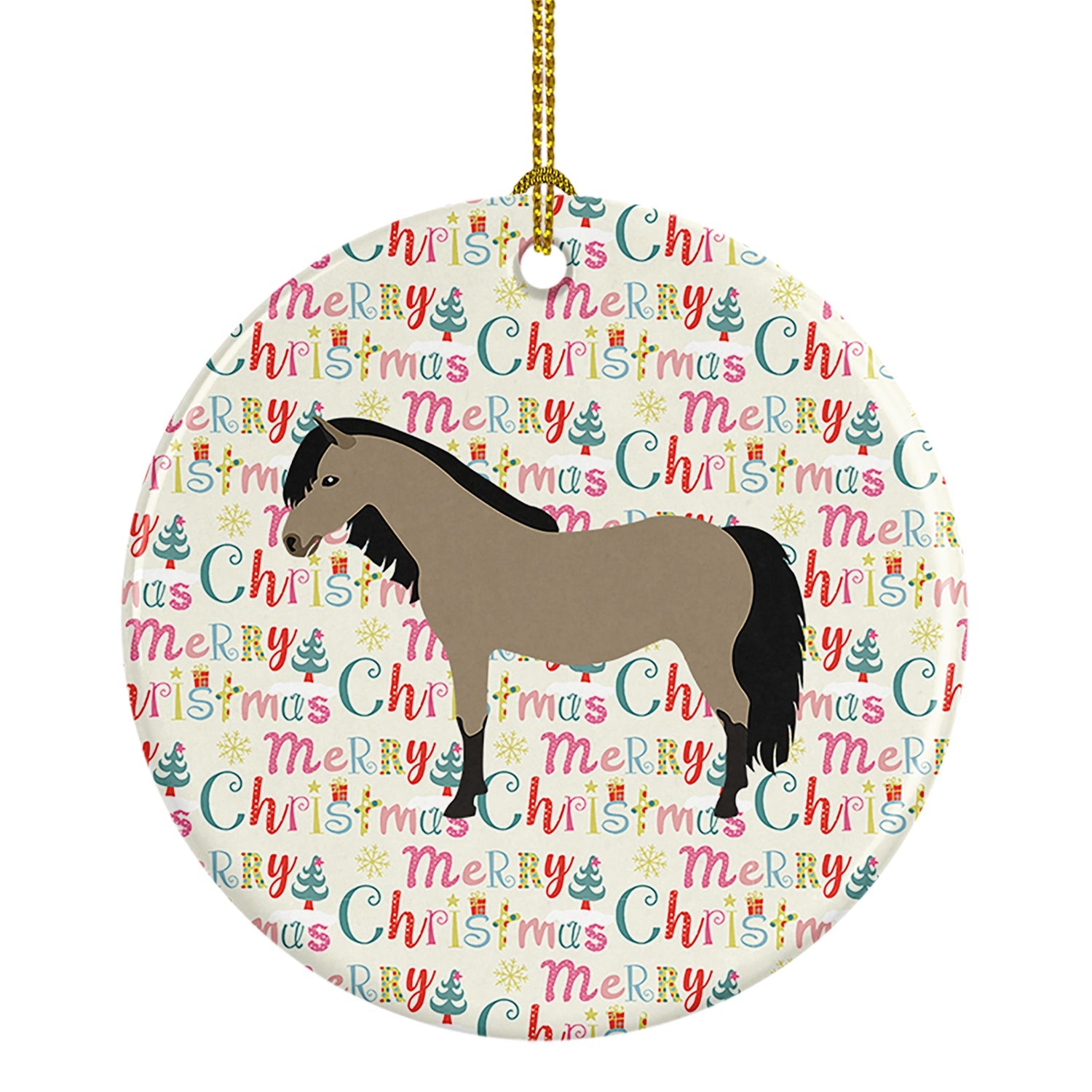 Welsh Pony Horse Christmas Ceramic Ornament