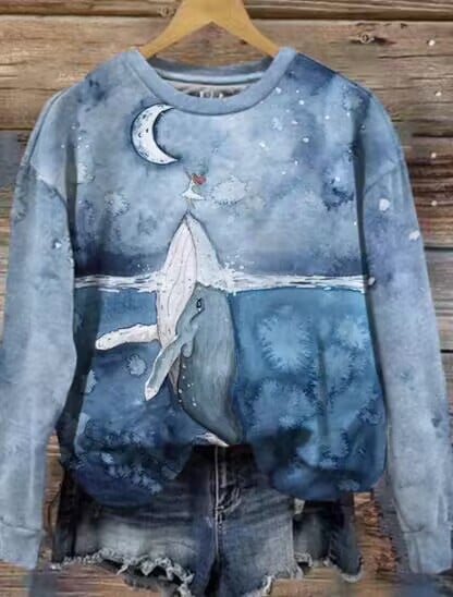 Printed Crew Neck Sweatshirt for Men and Women | Streetwear