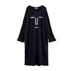 Plus Size Cartoon Print Nightgown with Three-Quarter Sleeves