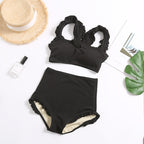 Korean Style High Waist Bikini Swimwear for Women