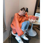 Loose Knit Turtleneck Sweater for Women