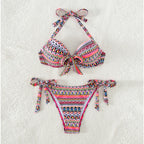 2023 Women's High-Waist Bikini with Neck Tie