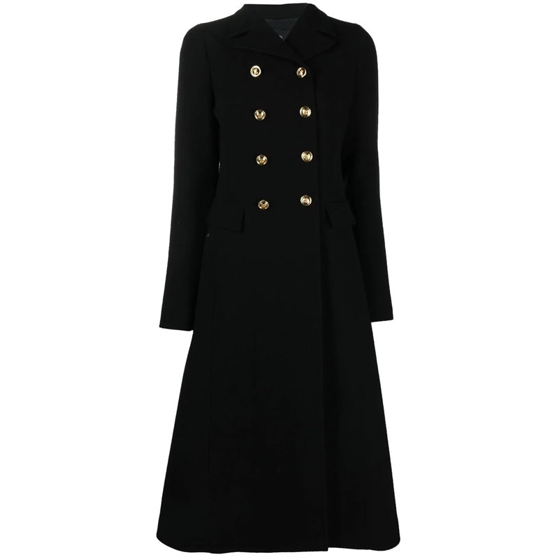Women's Double Breasted Wool Coat - Warm Fashion Outerwear