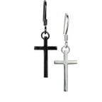 Stylish Stainless Steel Couple Cross Tassel Earrings