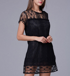 Elegant White Lace Sleeveless Dress