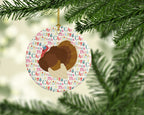 French Turkey Dindon Christmas Ceramic Ornament