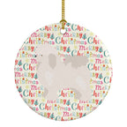 Bolognese Merry Christmas Ceramic Ornament