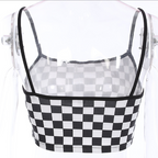 Summer Women's Black and White Checkered Tank Top