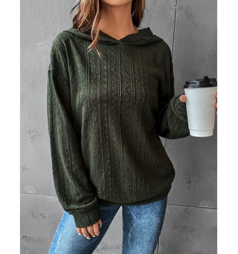 Autumn Women's Solid Color Hooded Long Sleeve Sweatshirt | Streetwear