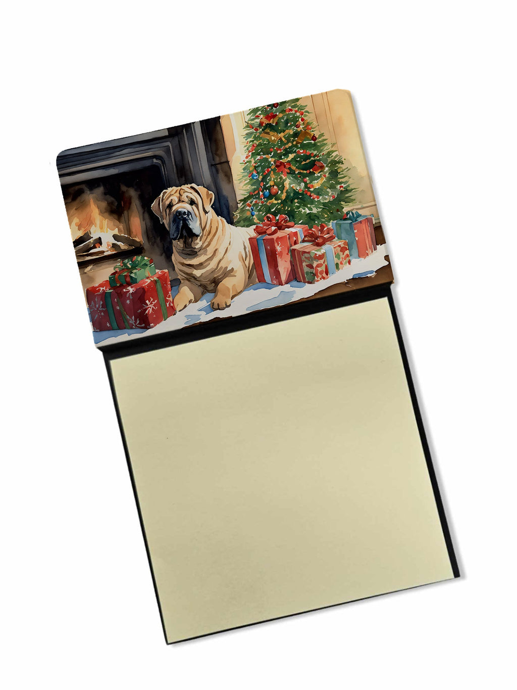 Shar Pei Cozy Christmas Sticky Note Holder
