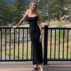 Slim Peach Fishtail Sleeveless Dress for Women