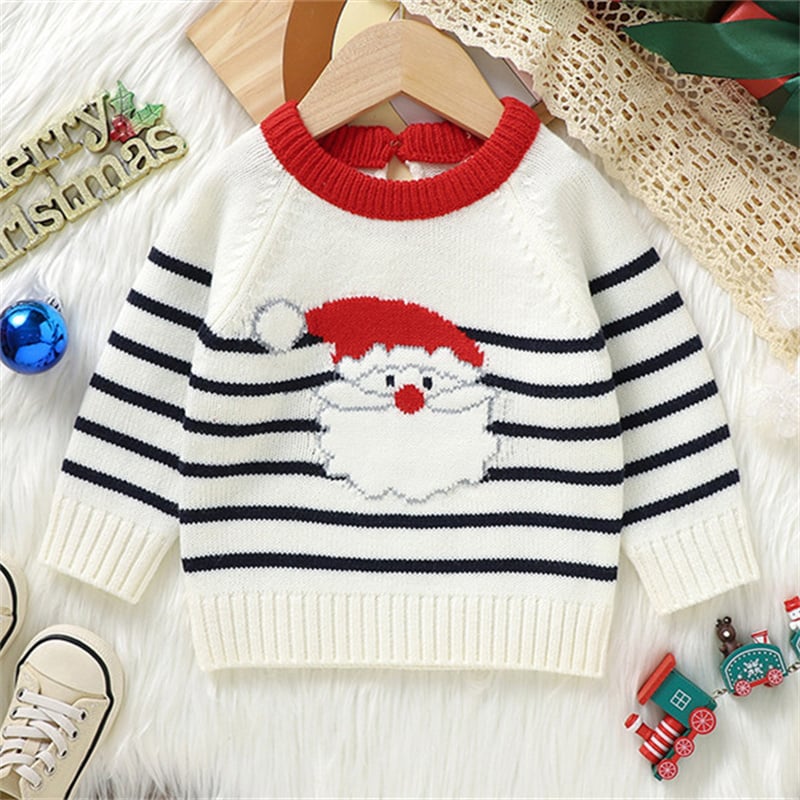 Cute Santa Claus Knitted Sweater for Babies