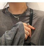 Vintage Short Cross Sweater Chain Necklace for Women