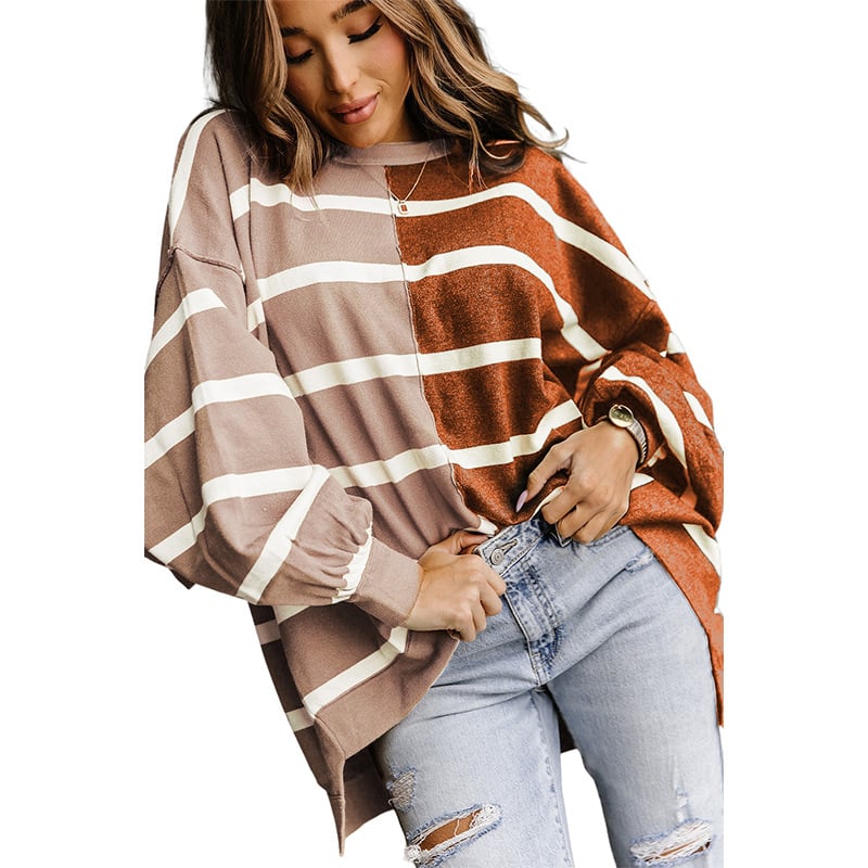 Striped Long-Sleeved Pullover for Women | Streetwear