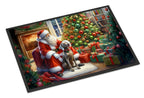 Weimaraner and Santa Claus Doormat