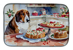 Basset Hound Christmas Cookies Dish Drying Mat
