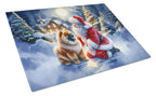 Chow Chow and Santa Claus Glass Cutting Board