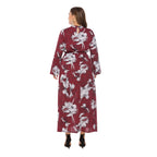 Plus Size Boho Floral Maxi Dress with Choker Neckline