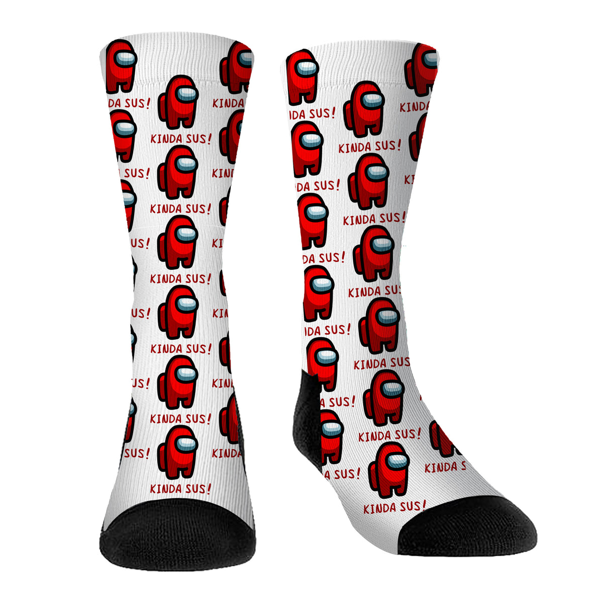 Among Us Plush Knee-High Christmas Socks with Print