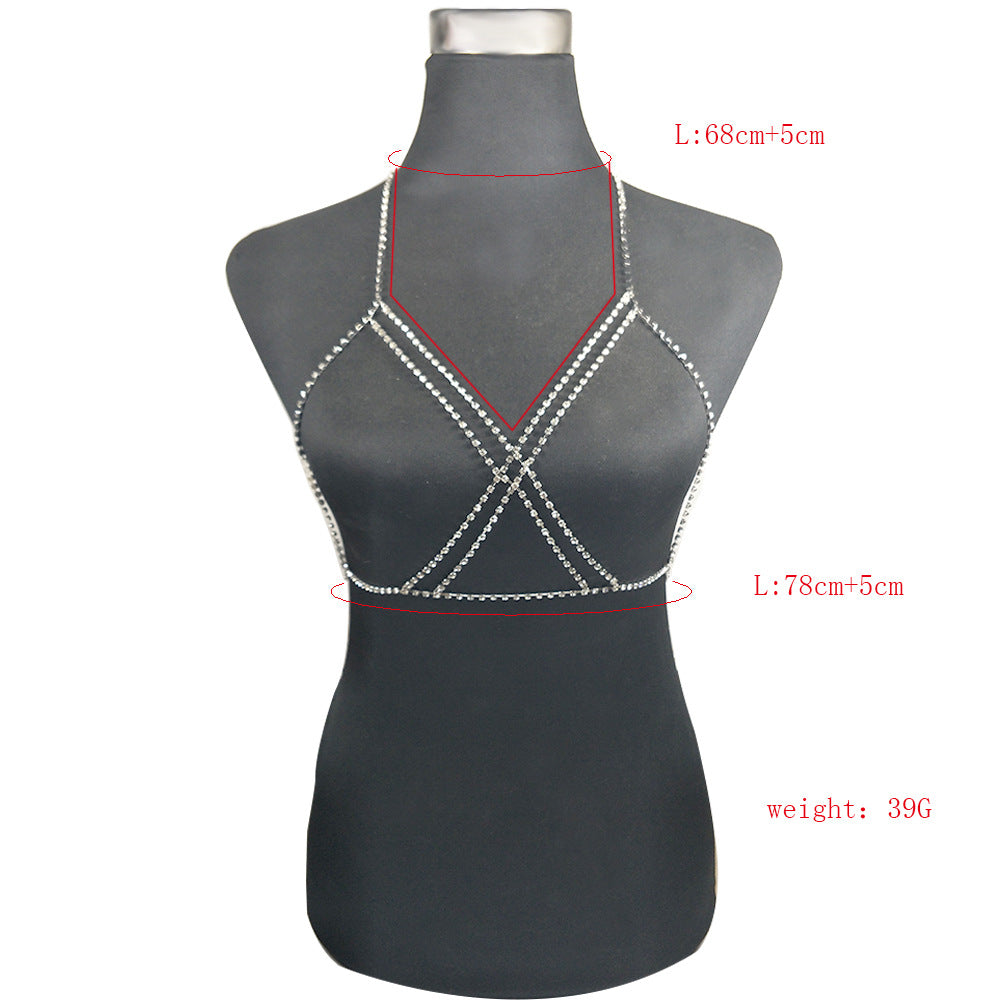 Rhinestone Beach Body Chain Harness