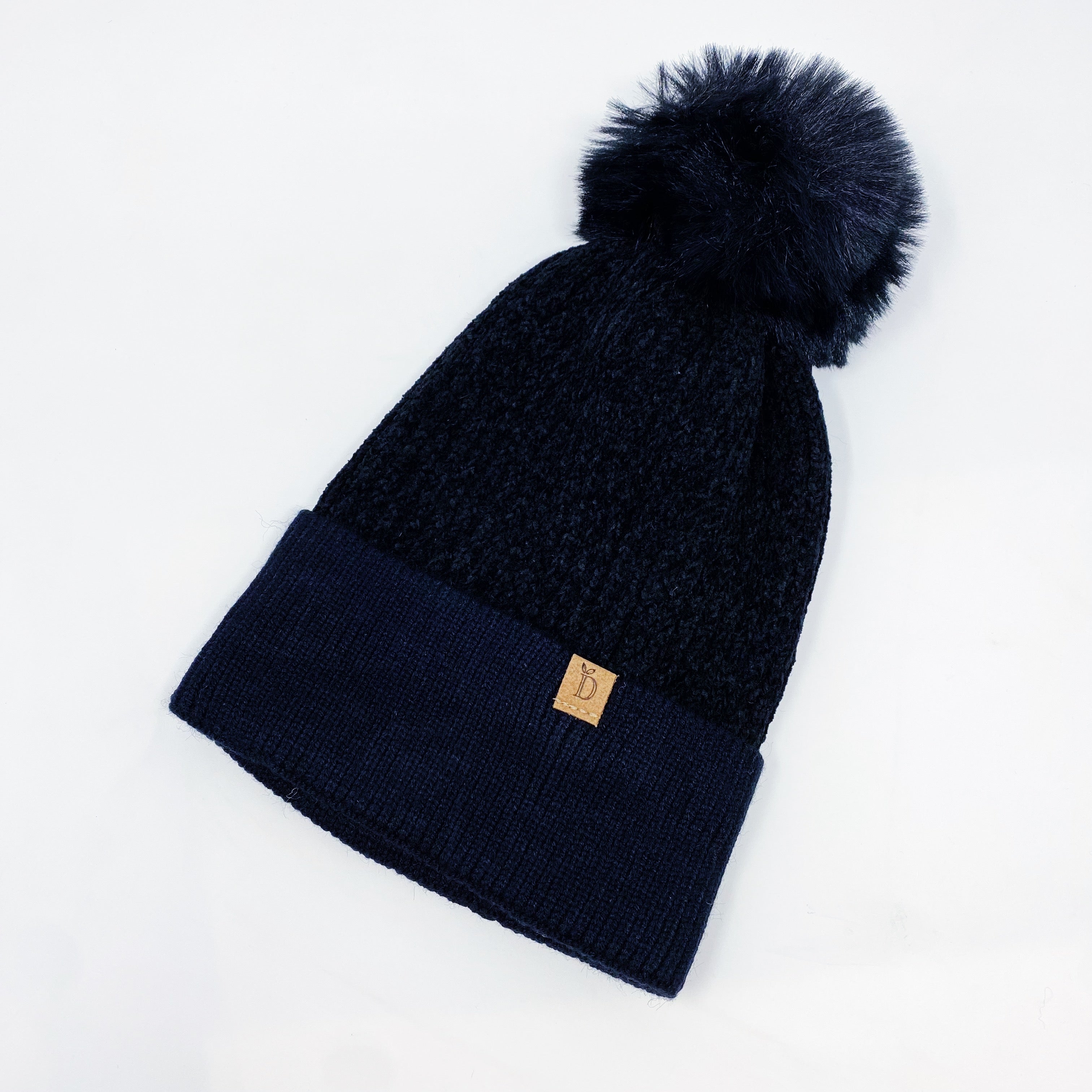 Chenille Pom Beanie | Embroidered Cap