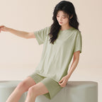 Summer Women's Sleepwear Set with Built-in Bra