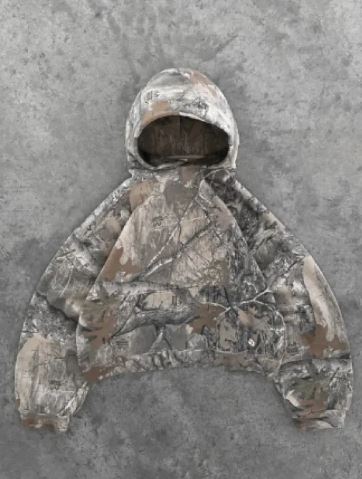 Camo Printed Hooded Pullover | Streetwear