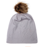 Double-layer Cotton Kids' Pullover Hat with Fur Ball