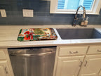 Cookies with Santa Claus Papa Noel Dish Drying Mat