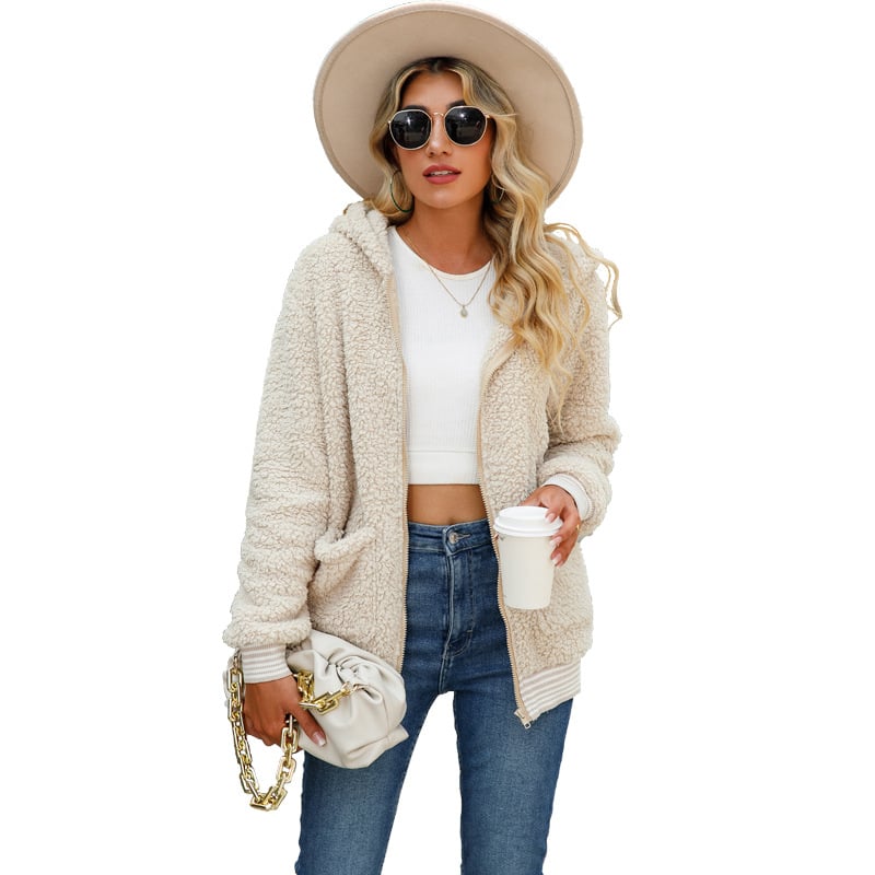 Casual Women's Long-Sleeved Hooded Jacket (EU & US)